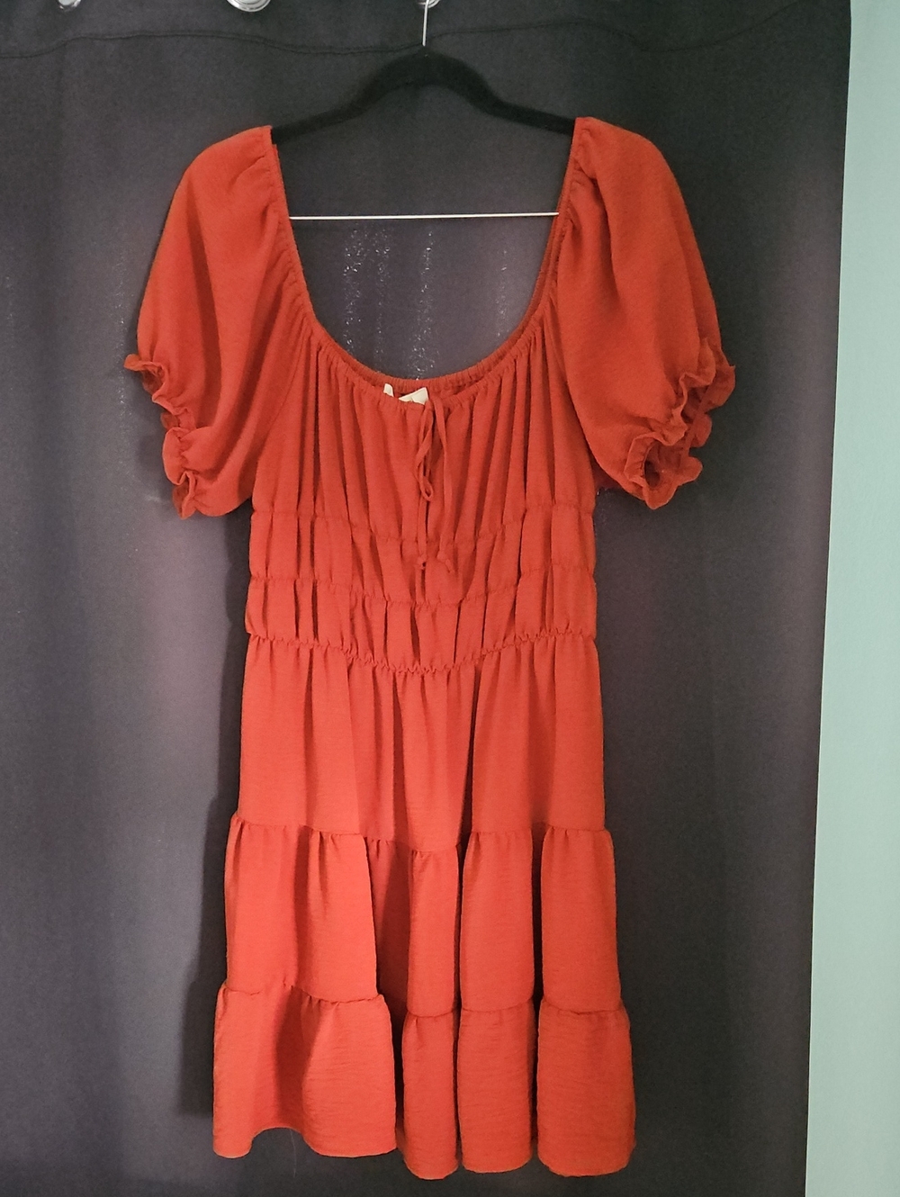 Liberty Love Burnt Orange Midi Dress Size XL